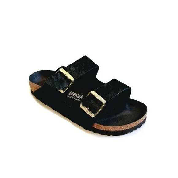 Birkenstock Womens Sz 5-5.5 Arizona BS Sandals EU 36 NARROW Fit Velvet Black - Picture 1 of 10